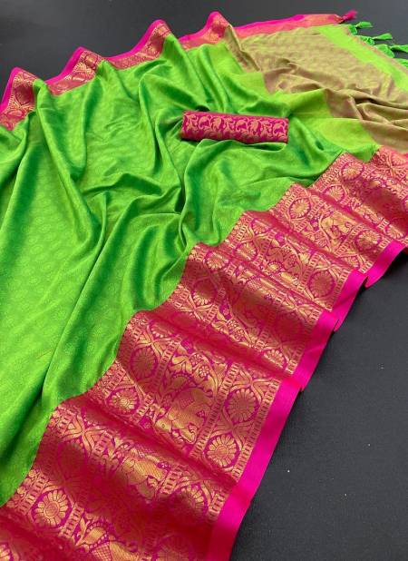 Aab Gajanand Designer Mercerised Cotton Silk Saree Catalog
